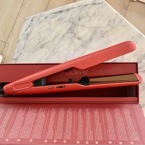 Almost Famous Scarlet Red Precious Metals 2-in-1 Hair Straightener Curler Iron - Picture 8 of 11